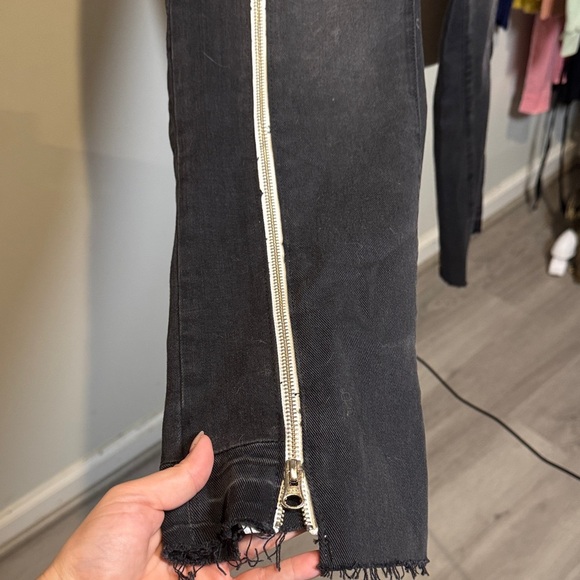 Current/Elliott Charcoal black Jeans front zip legs - Picture 6 of 6